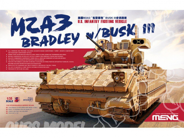 Meng maquette militaire SS-004 US INFANTRY FIGHTING VEHICLE M2A3 BRADLEY avec BUSK III 1/35