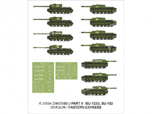 Montex Super Mask K35004 Zwierboj Partie 2 ISU-122S / SU-152 Dragon / Eastern Express 1/35