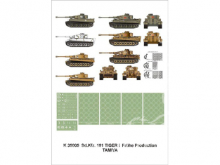 Montex Super Mask K35005 Sd.Kfz. 181 Tigre I Fruhe Production Tamiya 1/35