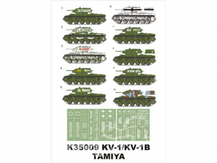 Montex Super Mask K35009 Soviet Heavy Tanks Partie 2 KW 1 / KW 1B Tamiya / Trumpeter 1/35