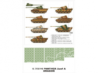 Montex Super Mask K35016 PzKpfw V Panther ausf. A Dragon 1/35