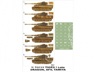 Montex Super Mask K35018 Tigre I Late Afv / Tamiya / Dragon 1/35