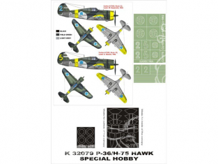 Montex Super Mask K32079 Curtiss H-75A3 Special Hobby 1/32