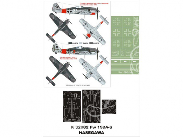 Montex Super Mask K32082 Focke Wulf Fw 190A-8 Hasegawa 1/32