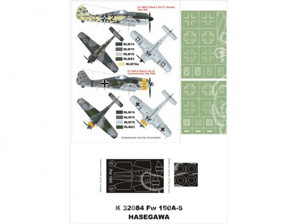 Montex Super Mask K32084 Focke Wulf Fw 190F-8 Hasegawa 1/32