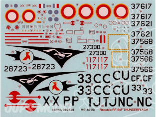 Decalques Berna decals BD48-28 Republic RF-84F Thunderflash 1/48