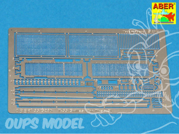 Aber 35G28 Grilles pour Char Russe T-55 ou Tiran 5 pour kit Tamiya 1/35