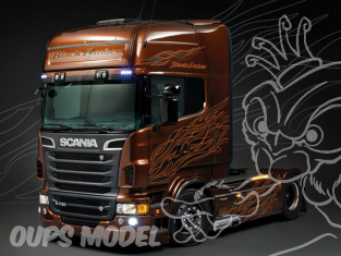 ITALERI maquette camion 3897 Scania R730 Black Amber + peinture Metal Amber 1/24