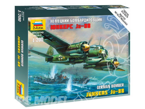 Zvezda maquette avion 6186 Junkers Ju-88 1/200