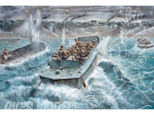 Italeri maquette bateau 6524 LCVP et Infanterie US 1/35