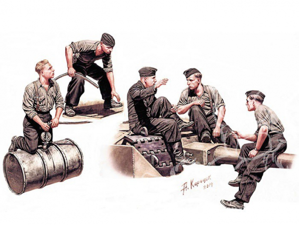 Master Box maquette militaire 35160 ÉQUIPAGE DE CHAR ALLEMAND 1943 1/35