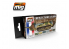 MIG peinture 7110 Set Couleurs Tanks Francais WWI &amp; WWII 6 x 17ml