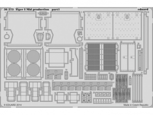 Eduard photodecoupe militaire 36273 Tigre I Milieu de production Dragon 1/35