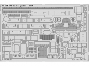 Eduard photodecoupe bateau 53114 SMS Emden partie 1 Revell 1/350