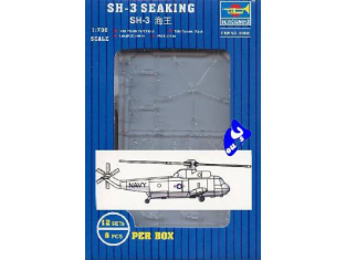 Trumpeter maquette avion 03438 HELICOPTERES SH-3 SEAKING 1/700