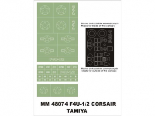 Montex Maxi Mask MM48074 F4U1 Corsair Tamiya 1/48