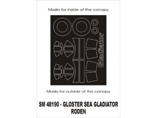 Montex Mini Mask SM48190 Sea Gladiator Roden 1/48