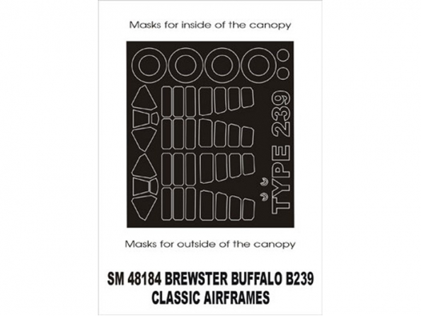 Montex Mini Mask SM48184 Buffalo Type 239 Classic Airframes 1/48