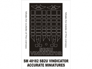 Montex Mini Mask SM48182 SB2U Vindicator Accurate Miniatures 1/48