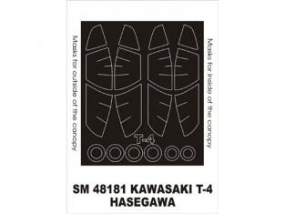 Montex Mini Mask SM48181 Kawasaki T-4 Hasegawa 1/48