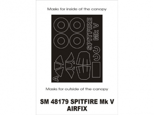 Montex Mini Mask SM48179 Spitfire MkV Airfix 1/48