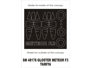 Montex Mini Mask SM48178 Gloster Meteor F.3 Tamiya 1/48