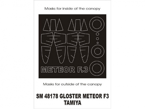 Montex Mini Mask SM48178 Gloster Meteor F.3 Tamiya 1/48