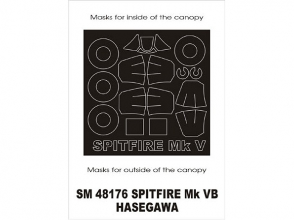 Montex Mini Mask SM48176 Spitfire MkV Hasegawa 1/48