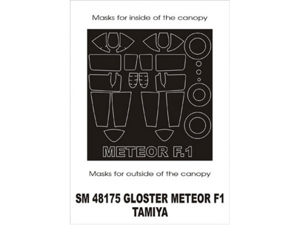 Montex Mini Mask SM48175 Gloster Meteor F1 Tamiya 1/48