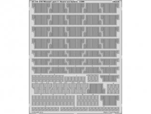 Eduard photodecoupe 53119 USS Missouri partie 4 Floater net baskets Trumpeter 1/200