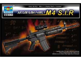 Trumpeter maquette fusil 01916 REPLIQUE FUSIL D ASSAUT AR15/M16/M4 (Famille Des M4 S.I.R) 1/3