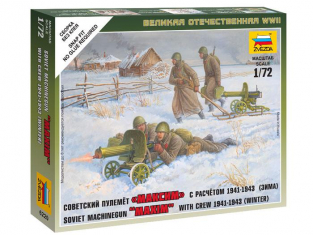Zvezda maquette militaire 6220 Mitrailleurs Soviétiques Hiver 1/72