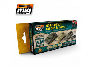 MIG peinture 7116 Wargame 1939 - 1943 Camouflage Allemand + DAK 6 x 17ml