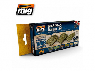 MIG peinture 7117 Wargame 1943 - 1945 Camouflage Allemand 6 x 17ml