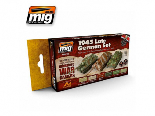 MIG peinture 7118 Wargame 1945 Camouflage Allemand Fin de guerre 6 x 17ml