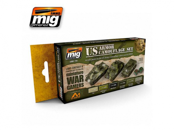 MIG peinture 7119 Wargame Camouflage US 6 x 17ml