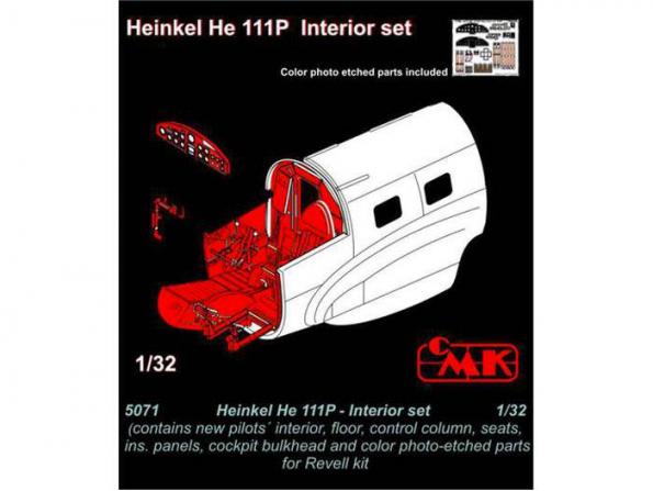 CMK kit amélioration 5071 SET POSTE DE PILOTAGE Pour HEINKEL He-111 P 1/32