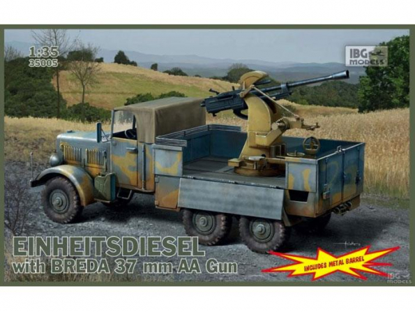 IBG maquette militaire 35005 EINHEITSDIESEL Canon Anti-Aérien 3.7cm BREDA 1/35