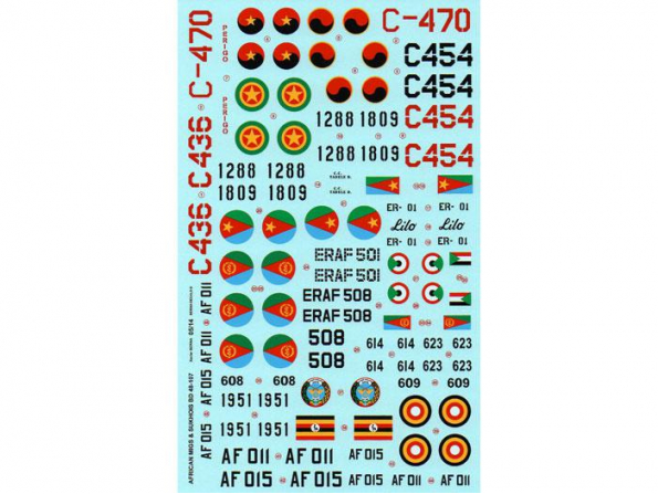 Berna Decals BD48-107 African air force MIG et SUKHOI 1/48