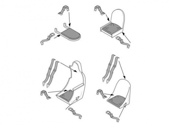CMK kit d'amelioration Q72154 SIEGES Pour JUNKERS Ju 88A Hasegawa 1/72