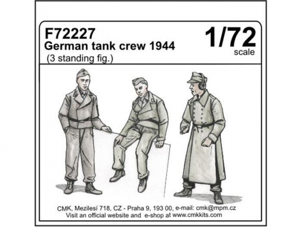 CMK personnage militaire F72227 ÉQUIPAGE DE CHAR ALLEMAND EN TENUE D’HIVER 1944 1/72