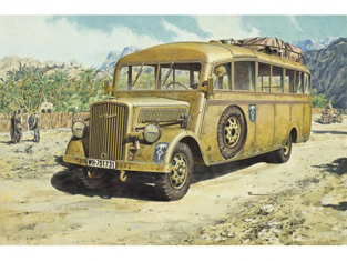 Roden maquette militaire 721 OPEL BLITZ Omnibus Type W39 Ludewig (Fin De Production) Afrika-Korps 1/35