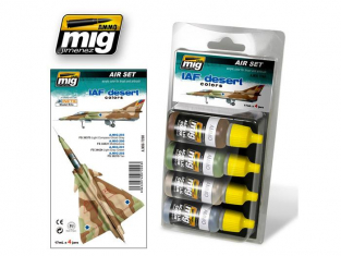 MIG peinture 7200 Set de départ camouflage IAF Desert 4 x 17ml