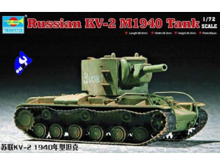 Trumpeter maquette militaire 07235 CHAR LOURD SOVIETIQUE KV-2 1/