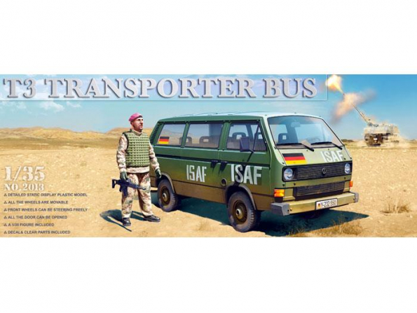 Takom maquette militaire 2013 VOLKSWAGEN T3 BUNDESWEHR TRANSPORTER 1/35