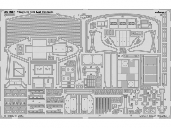 Eduard photodecoupe militaire 36287 Magach 6B Gal Batash Academy 1/35
