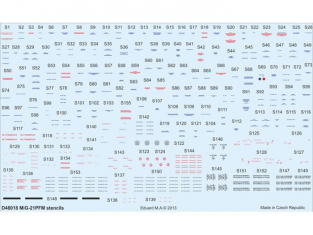 Eduard Decalques avion D48018 Marquages MiG-21PFM 1/48