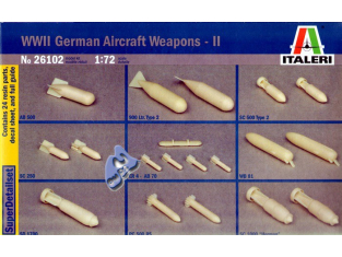 ITALERI maquette avion 26102 Armement Avions Allemand WWII II 1/