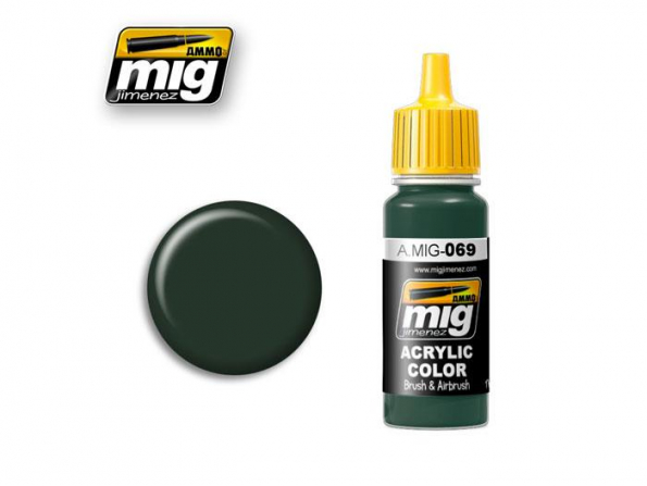 MIG peinture authentique 069 Bleu vert Francais