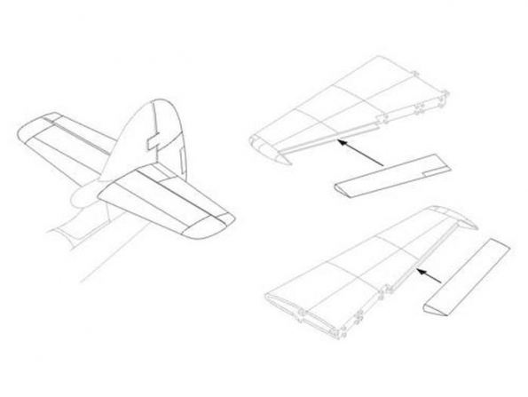 CMK kit resine 4212 HAWKER SEA HAWK Surface de controle pour kit Trumpeter 1/48